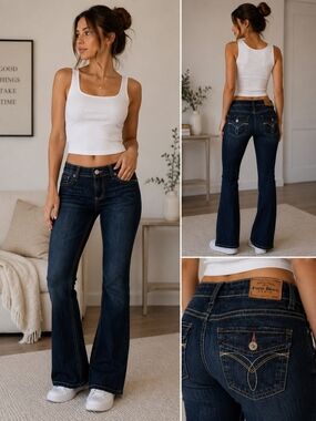 Paris Blues Women's Dark Indigo Flare Jeans
